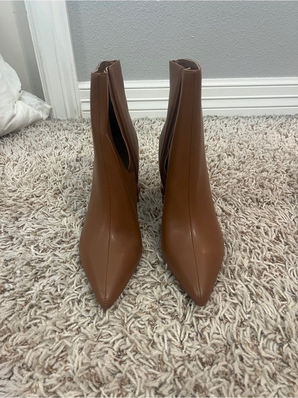 Women's Pointed-Toe Brown Ankle Boots
